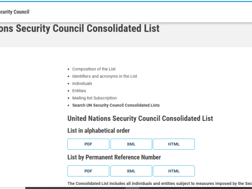 UNSCR sanction List