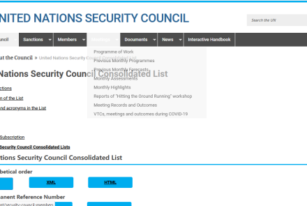 UNSCR Sanction List